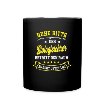 Biologen Lehrer der Biologie Biologielehrer Bio - Tasse einfarbig - Schwarz - Vorne