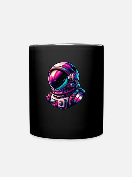 Colorful Astronaut Space - Full Colour Mug - black