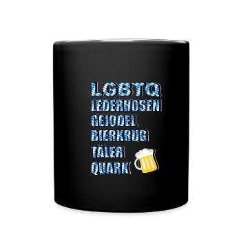 LG Bier Oktober Bayern - Tasse einfarbig - Schwarz - Vorne