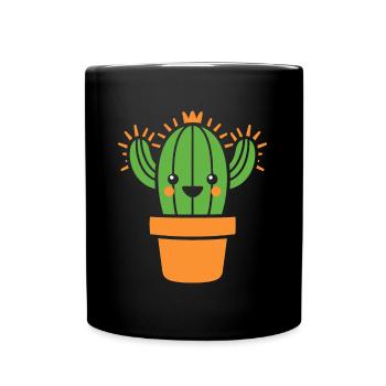 Kaktus - Tasse einfarbig - Schwarz - Vorne