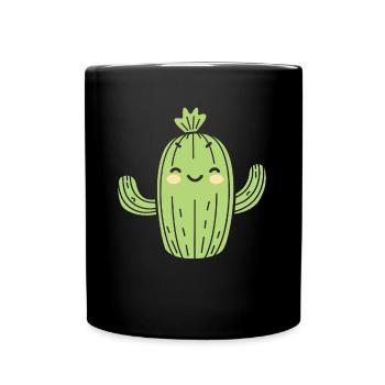 Kaktus - Tasse einfarbig - Schwarz - Vorne