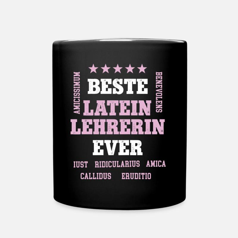 Beste Lateinlehrerin Geburtstag Latein Lehrerin - Tasse einfarbig - Schwarz