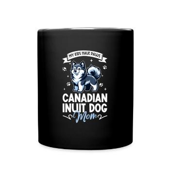 Maman chien esquimaude canadienne - Mug uni - noir - Devant