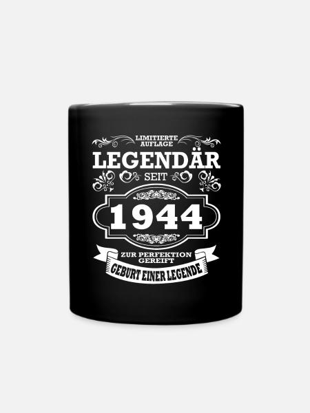 80. Geburtstag | Jahrgang 1944 | 80 Jahre Legende - Tasse einfarbig - Schwarz