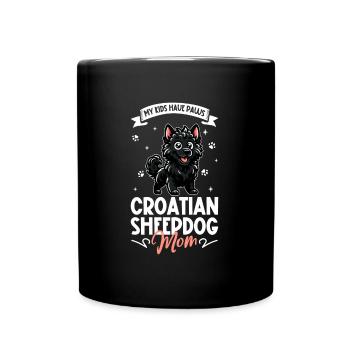 Maman berger croate - Mug uni - noir - Devant