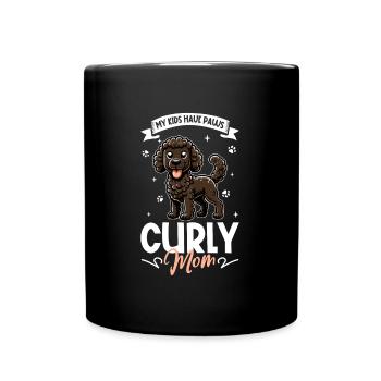 Curly-coated Retriever Mama - Tasse einfarbig - Schwarz - Vorne