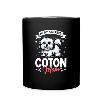Coton de Tulear Mama - Mug uni - noir - Devant