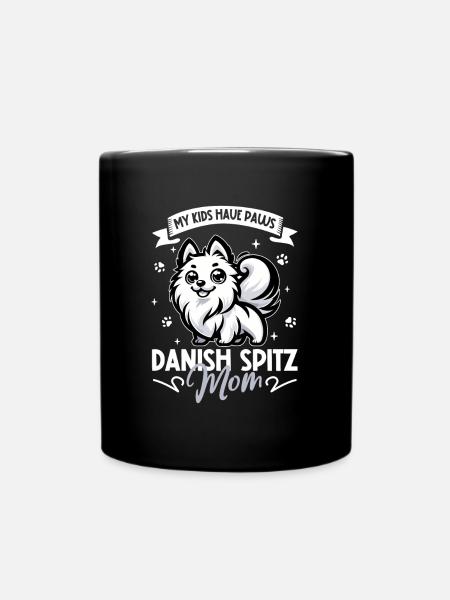 Dänischer Spitz Mama - Tasse einfarbig - Schwarz