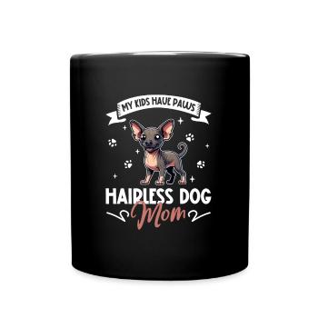 Maman chien sans poils - Mug uni - noir - Devant