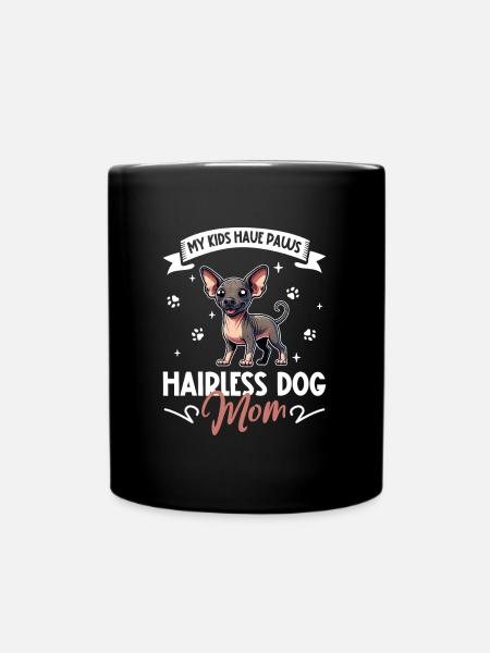 Nackthund Mama - Tasse einfarbig - Schwarz
