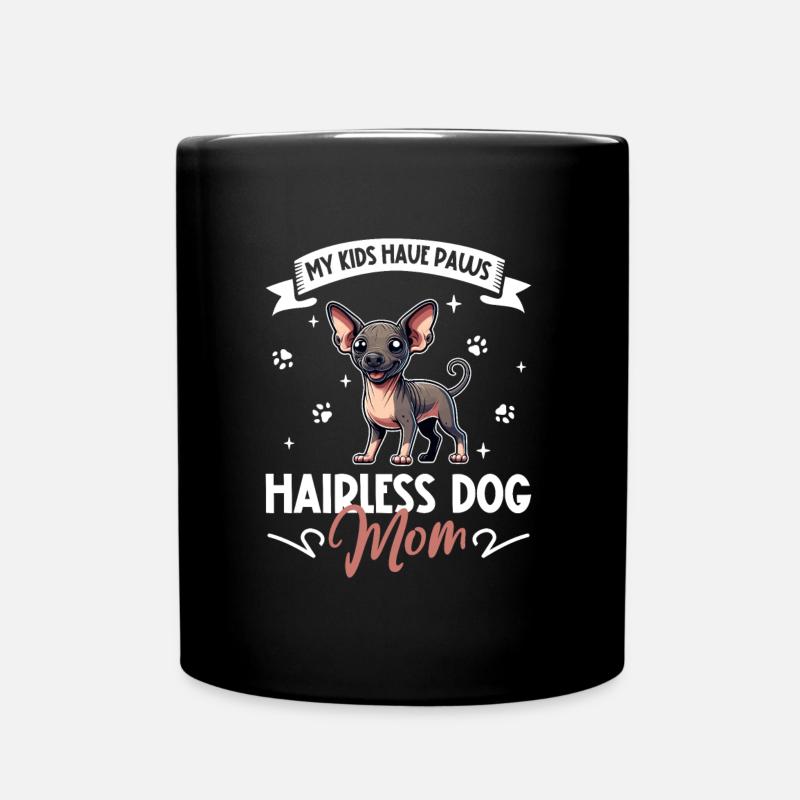 Nackthund Mama - Tasse einfarbig - Schwarz