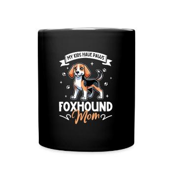 English Foxhound Mama - Tasse einfarbig - Schwarz - Vorne