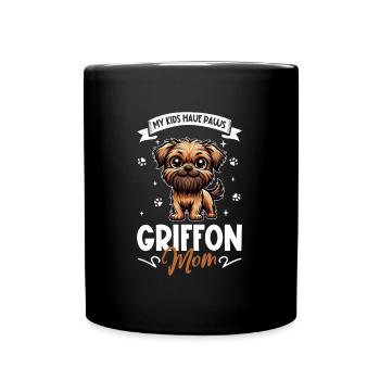 Griffon Bruxellois Mama - Tasse einfarbig - Schwarz - Vorne