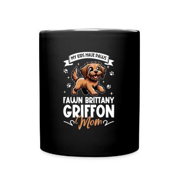Griffon Fauve de Bretagne Mama - Tasse einfarbig - Schwarz - Vorne