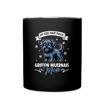 Griffon Nivernais, Maman - Mug uni - noir - Devant