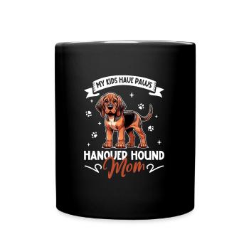 Chien de chasse au parfum hanovrien maman - Mug uni - noir - Devant