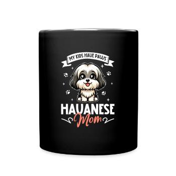 Havaneser Mama - Tasse einfarbig - Schwarz - Vorne