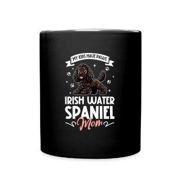 Irish Water Spaniel Mama - Tasse einfarbig - Schwarz - Vorne