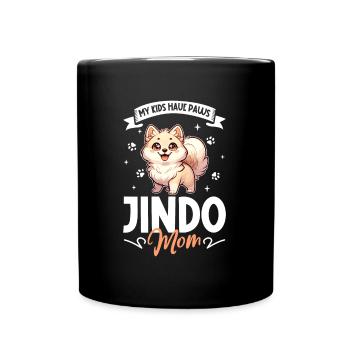Korea Jindo Dog Mom - Full Colour Mug - black - Front