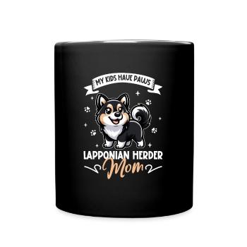 Lapland Reindeer Dog Mama - Full Colour Mug - black - Front