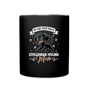 Litauische Bracke Mama - Tasse einfarbig - Schwarz - Vorne