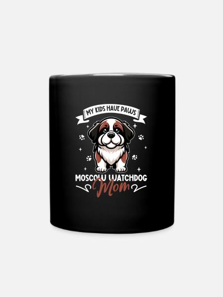 Moskauer Wachhund Mama - Tasse einfarbig - Schwarz