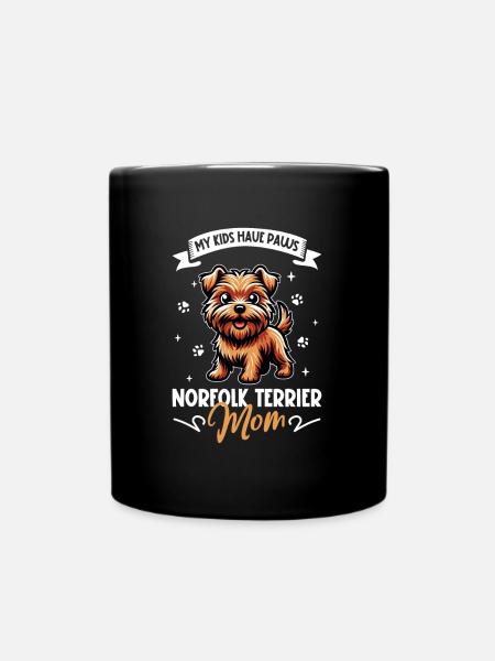 Norfolk Terrier Mama - Tasse einfarbig - Schwarz