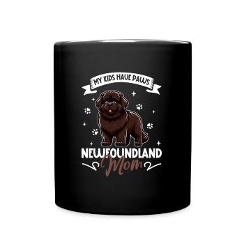 Une maman terre-neuvienne - Mug uni - noir - Devant