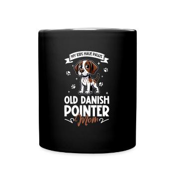 Altdänischer Vorstehhund Mama - Tasse einfarbig - Schwarz - Vorne