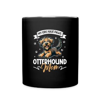 Otterhund Mama - Tasse einfarbig - Schwarz - Vorne