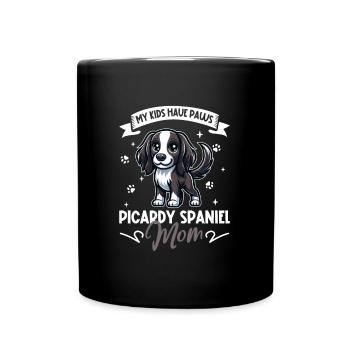 Epagneul Picard Mama - Tasse einfarbig - Schwarz - Vorne