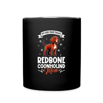 Redbone Coonhound Mom - Full Colour Mug - black - Front