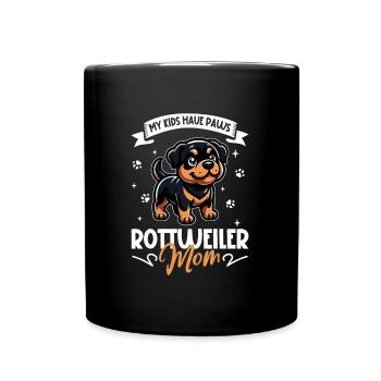 Rottweiler Mama - Tasse einfarbig - Schwarz - Vorne