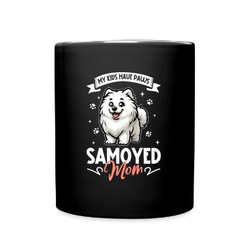 Samojede Mama - Tasse einfarbig - Schwarz - Vorne