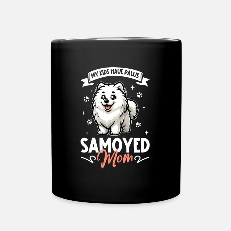 Samojede Mama - Tasse einfarbig - Schwarz