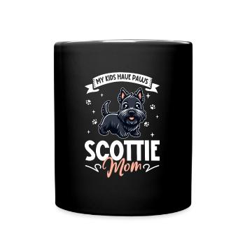 Scottish Terrier Mama - Tasse einfarbig - Schwarz - Vorne