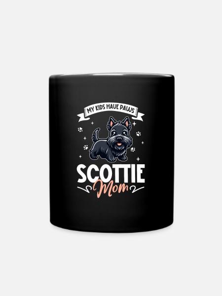 Scottish Terrier Mama - Tasse einfarbig - Schwarz