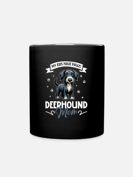 Deerhound Mama - Tasse einfarbig - Schwarz
