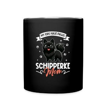 Schipperke Mama - Tasse einfarbig - Schwarz - Vorne