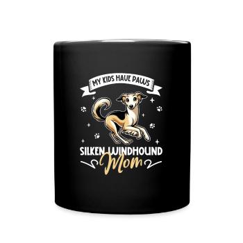 Silken Windhound Mama - Tasse einfarbig - Schwarz - Vorne