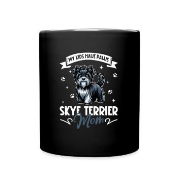 Skye Terrier Mama - Tasse einfarbig - Schwarz - Vorne