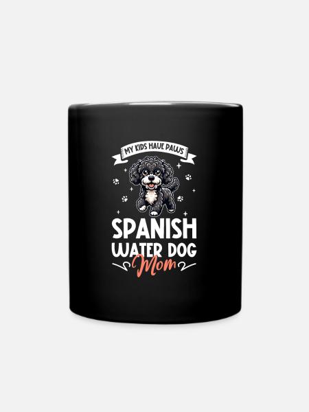 Spanischer Wasserhund Mama - Tasse einfarbig - Schwarz