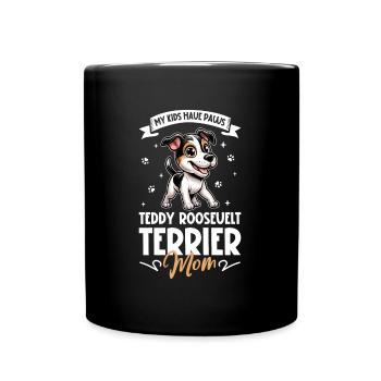 Teddy Roosevelt Terrier Mama - Tasse einfarbig - Schwarz - Vorne