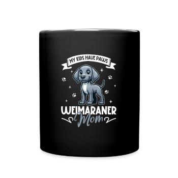 Maman braque de Weimar - Mug uni - noir - Devant