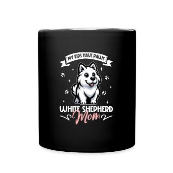 White Shepherd Mom - Full Colour Mug - black - Front