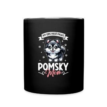 Pomsky Mom - Full Colour Mug - black - Front