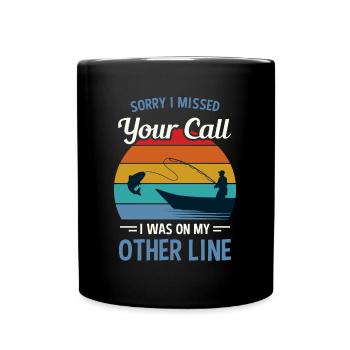 Fishing Sports Hobby Fishing Fishing Hooks Fishing - Full Colour Mug - black - Front
