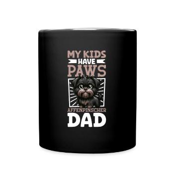 Affenpinscher Papa - Mug uni - noir - Devant