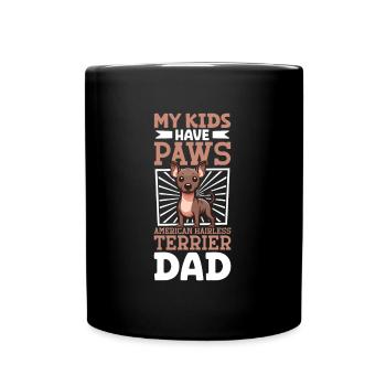 Terrier américain sans poils papa - Mug uni - noir - Devant