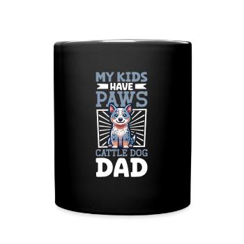 Papa australien de chien de bovin - Mug uni - noir - Devant